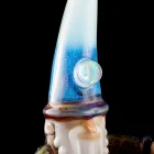 Close-Up Of Wizard Glass Art With Blue Translucent Hat